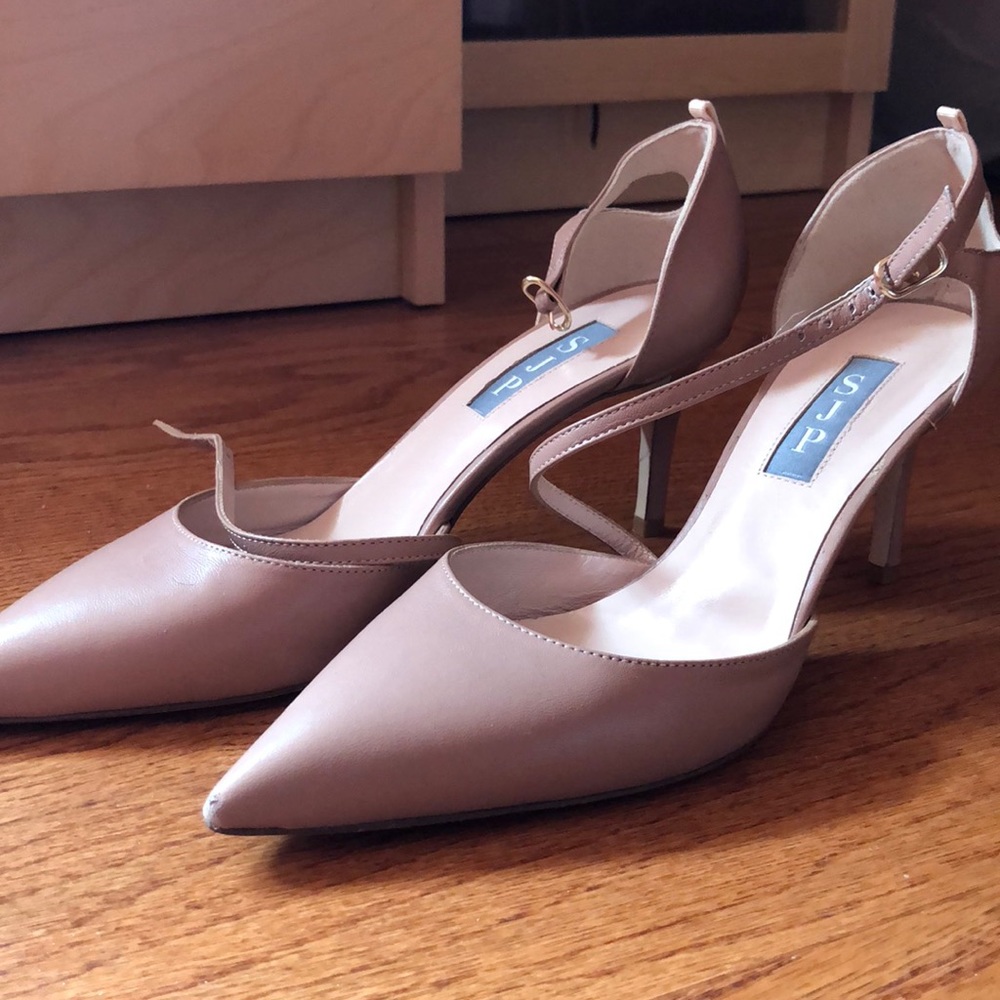 SJP Nude Phoebe Mary Jane Pumps